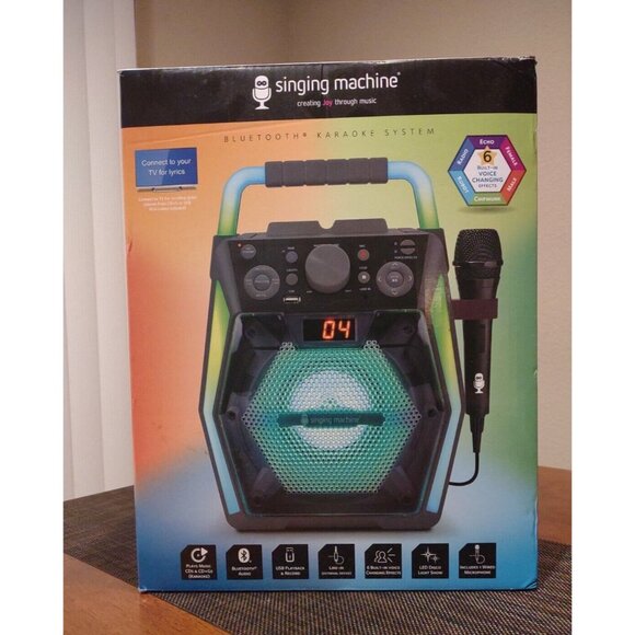 Singing Machine Karaoke Machine Speaker LED Glow Light Show Speaker SML2300 NEW - Picture 1 of 9